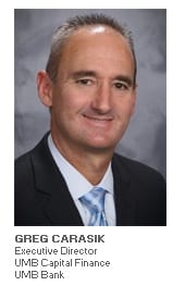 Greg Carasik - Executive Director - UMB Capital Finance, UMB Bank Photo of Greg Carasik - Executive Director - UMB Capital Finance, UMB Bank